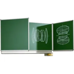 Wandklapptafel aus Stahl, Serie KLST, grün