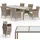 CASARIA Polyrattan Set 7-tlg. Beige