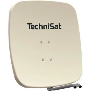 TechniSat SATMAN 65 Plus - Satellitenschüssel (65 cm Sat Anlage, Antenne mit Mast- und AZ/EL-Halterung passend für UNYSAT-Universal LNB) Beige