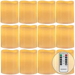 Monzana LED Teelichter Kerzen mit Fernbedienung Timer 12er Set
