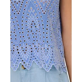 Only ONLTULUM SL EMB TOP NOOS WVN Blau XS