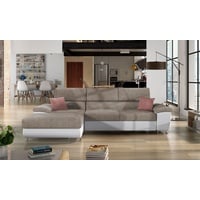 MIRJAN24 Ecksofa Cotere Mini, mit Schlaffunktion und Bettkasten, Polsterecke mit Einstellbare Kopfstützen, Wohnlandschaft beige