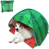 HACRAHO Hundestrandzelt Sonnenschutz, 1 Pack Wassermelone Tragbares automatisches Pop-up Sonnenschutzzelt Sofortiges Sonnendach für Welpen kleine Haustiere, L