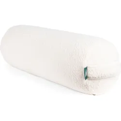 MindBaas - Yoga Bolster - Teddy - weiß - Yogakissen - Meditationsrolle EINHEITSGRÖSSE