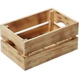 KESPER Holzkiste Kiefer geflammt 15 cm x 20 cm x 30 cm 9 l