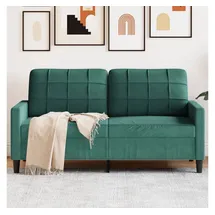 vidaXL 2-Sitzer-Sofa Dunkelgrün 140 cm Samt