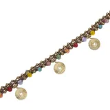 LASCANA Fußkette mit Anhänger Damen braun-bunt Gr.