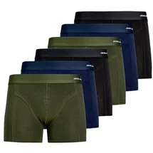 JACK & JONES Retro Boxershorts unifarben grün XL 6er Pack