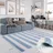 OTTO home Benja Handwebteppich 140 x 200 cm Blau/Weiß