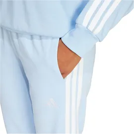 adidas Essentials 3-Streifen French Terry Cuffed Jogginghose glow blue/white XXS