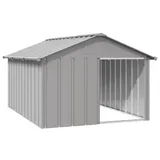 vidaXL Hundehütte 116,5 x 153 x 81,5 cm Stahl Grau