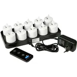 Duni Led Set Moving Flame warm white 10 Stück wiederaufladbar 192536