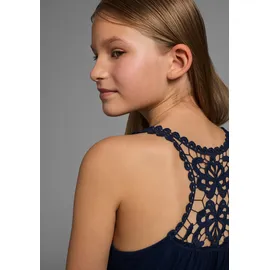 Kidsworld Jerseykleid "Viskosekleid für Mädchen", Mädchen, Gr. 128/134, N-Gr, blau (marine), Jersey, Obermaterial: 100% Viskose.