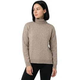 Devold of Norway Sørisen Wool High Neck Pullover Stone / Offwhite XL