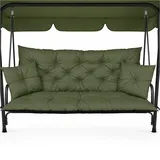 EDANTI Hollywoodschaukel Auflage 120x60x50 cm Grün
