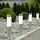 GLOBO Solarleuchten Stecklampen Solarlampen LED Erdspieß Gartenleuchten Weglampen Edelstahl weiß Außen 3er Set