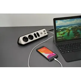 Brennenstuhl Steckdosenleiste 4-fach 2 m Schwarz