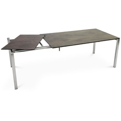 Auszugstisch Etna Edelstahl - 160/220 x 95 cm Keramik azulecho
