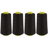 VBS Overlock Nähgarn 40/2 4 Stück Schwarz