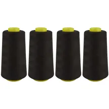 VBS Overlock Nähgarn 40/2 4 Stück Schwarz