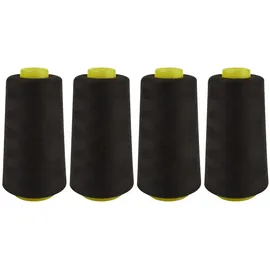 VBS Overlock Nähgarn 40/2 4 Stück Schwarz