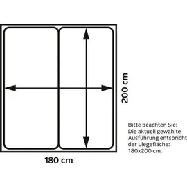 Westfalia Schlafkomfort Boxspringbett 180 x 200 cm H3 Grau