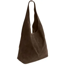 CASPAR Modell No.767 Shopper Wildleder Dunkelbraun