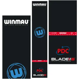 WINMAU Pro Zone Precision Dartmatte 300 x 60 cm schwarz/blau/rot