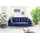trends by hg 2-Sitzer TRENDS BY HG "Landau", blau, B:183cm H:75cm T:92cm, Sofas, in Cord-Stoff mit Metallfuß