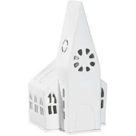 räder Teelichthalter Mini Lichthaus Gästehaus Porzellan Weiß