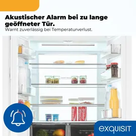 Exquisit EMD470-170-200E Multi Door (466 l, 1930 mm hoch, Inox weiß)