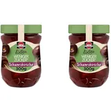 Schwartau Extra Weniger Zucker Schwarzkirsche, zuckerreduzierter Fruchtaufstrich, 300g (Packung mit 2)