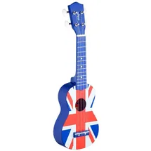 Stagg US UK-FLAG Soprano Ukulele Linden mit Tasche blau