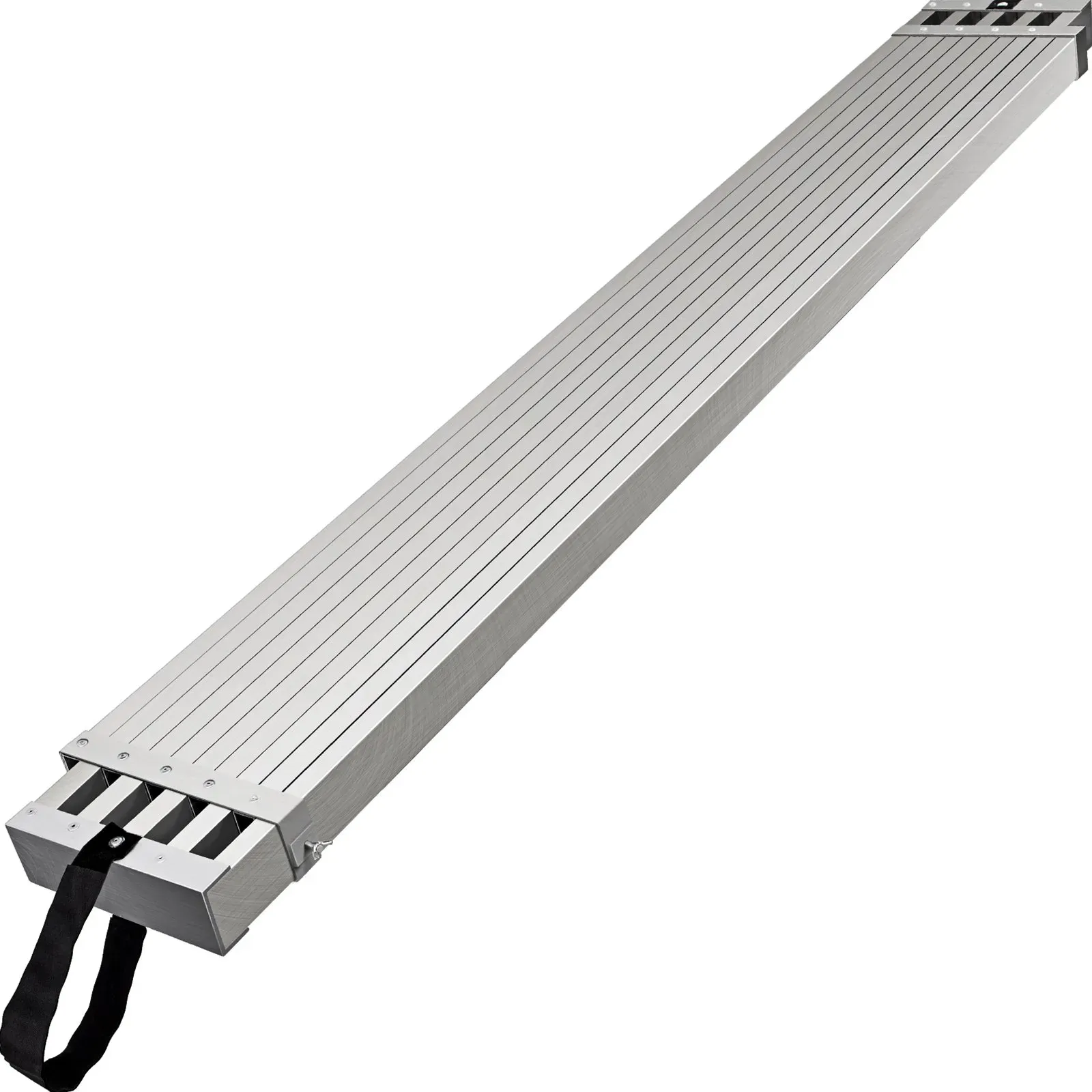 VEVOR Aluminium-Arbeitsplanke, 2,31–3,83 m Teleskopplanke, 200 kg Kapazität, Aluminium-Verlängerungsplanke, 325 mm Breite, Aluminium-Gerüstplanke mit rutschfester Plattform, Gerüstleiter-Zubehör