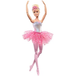 Barbie Anziehpuppe Dreamtopia, Zauberlicht Ballerina (blond), Puppe mit Leucht-Kleid bunt