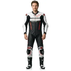 Alpinestars GP-R7 Lederkombi - Weiß/Schwarz/Neon-Rot - 58