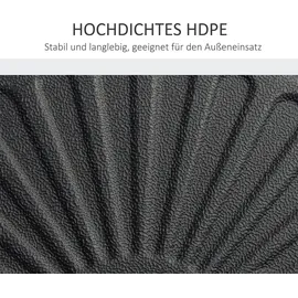 Outsunny Schirmständer 22 kg Kunststoff Schwarz