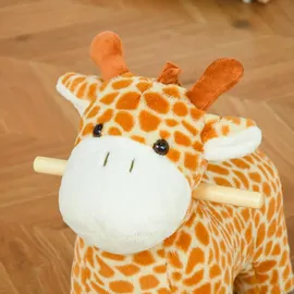 Homcom Schaukeltier Babyschaukel Giraffen-Design Geld - Gelb