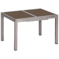 Gartentisch ausziehbar ca. 180x90 cm Alu/Glas