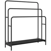 VidaXL Garderobenständer Eichen-Optik Schwarz