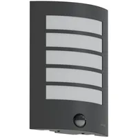 Oktaplex lighting Außenleuchte Edelstahl, Kunststoff E27 mit Bewegungsmelder IP54 anthrazit