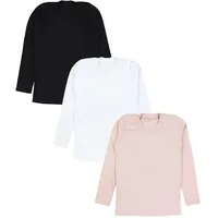 TupTam Mädchen Langarmshirt 3er Pack in weiß-kombi | Gr.: