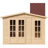 TIMBELA Gartenhaus M334FB 3,32 x 2,22 m Rot