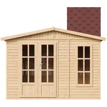 TIMBELA Gartenhaus M334FB 3,32 x 2,22 m Rot