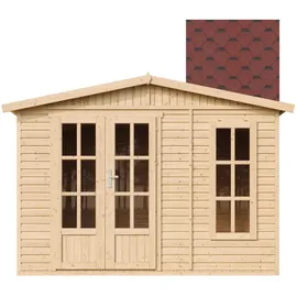 TIMBELA Gartenhaus M334FB 3,32 x 2,22 m Rot