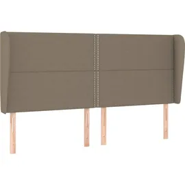 vidaXL Boxspringbett mit Matratze Taupe 180x200 cm Stoff