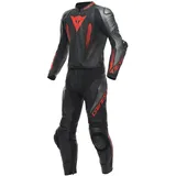 Dainese Laguna Seca 5 Zweiteiler black anthracite red fluo Gr. 48 Lederkombi