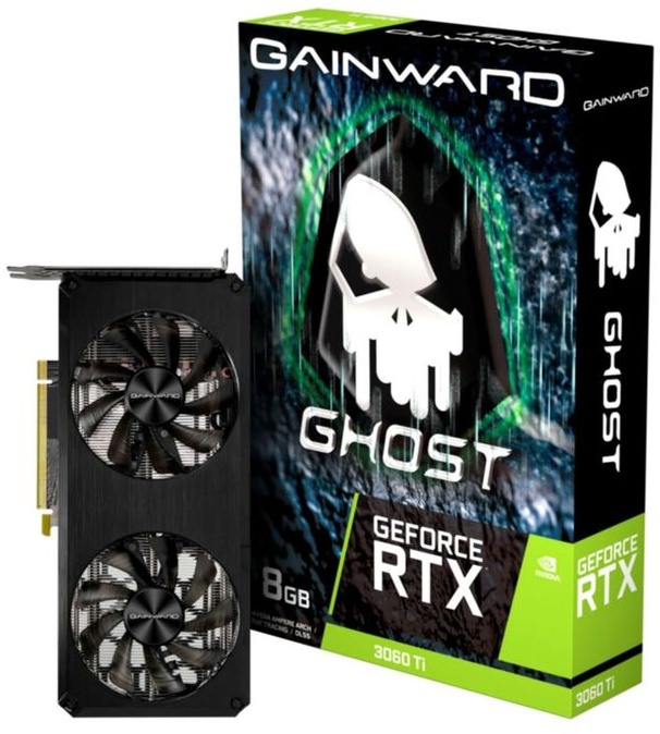 Gainward GeForce RTX 3060 Ti Ghost LHR 8 GB GDDR6 - Grafikkarte - schwarz
