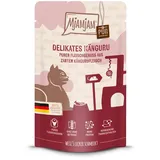MjAMjAM Quetschies PUR 125g Beutel Katzennassfutter 12 x 125 Gramm zartes Känguru pur