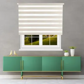 Wellhome Doppelrollo 160 x 175 cm beige/weiß